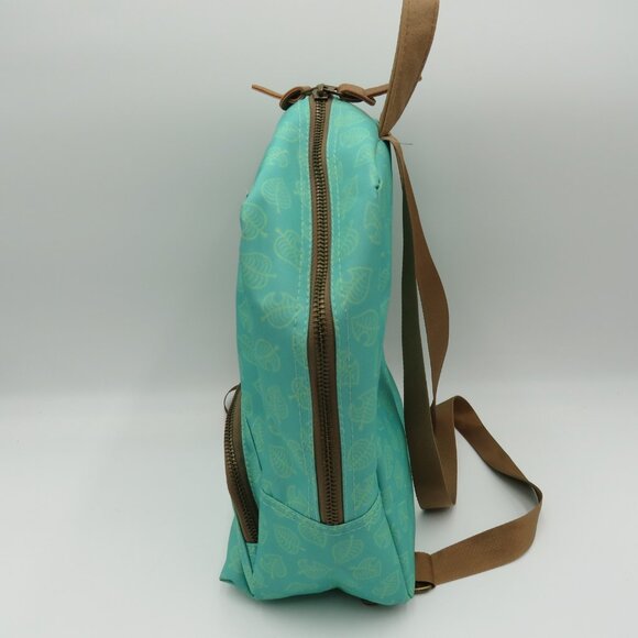 Animal Crossing Nintendo Switch Backpack Controller Gear Leaf Print Travel Bag - Picture 4 of 15